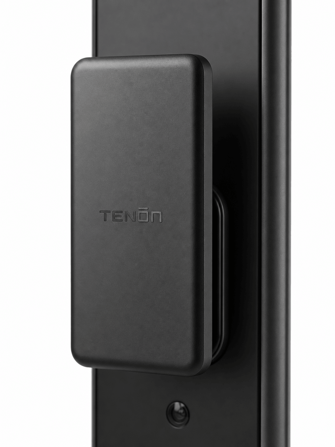 Arklyfe Smart Lock A5 – close-up of the protruding fingerprint module with TENŌN branding | Arklyfe Australia