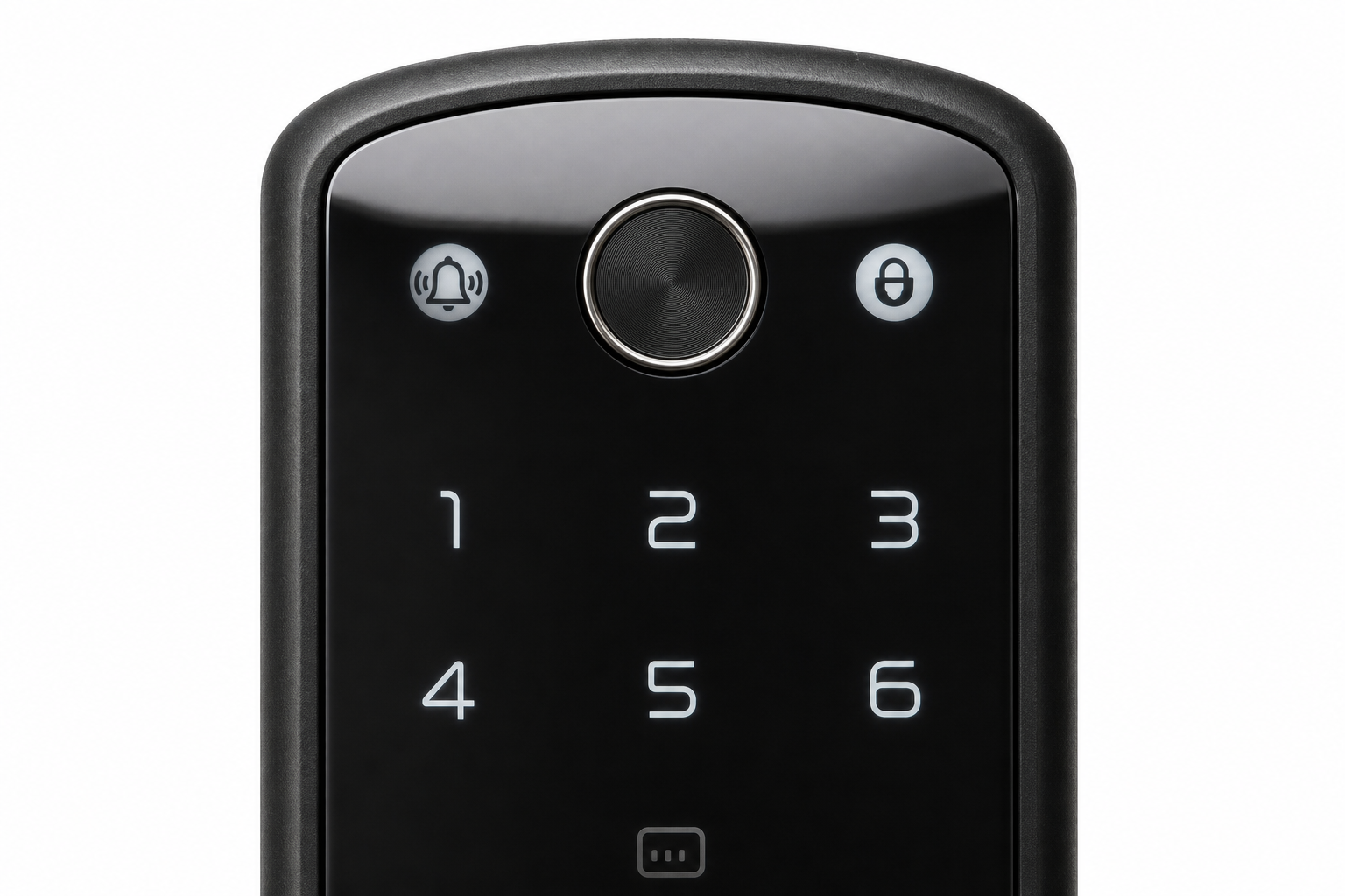 Arklyfe Smart Lock K7 – close-up of the glass touch keypad and fingerprint sensor | Arklyfe Australia