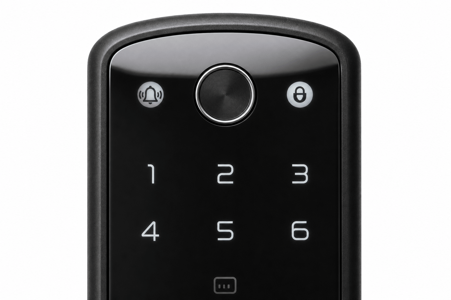 Arklyfe Smart Lock K7 – close-up of the glass touch keypad and fingerprint sensor | Arklyfe Australia