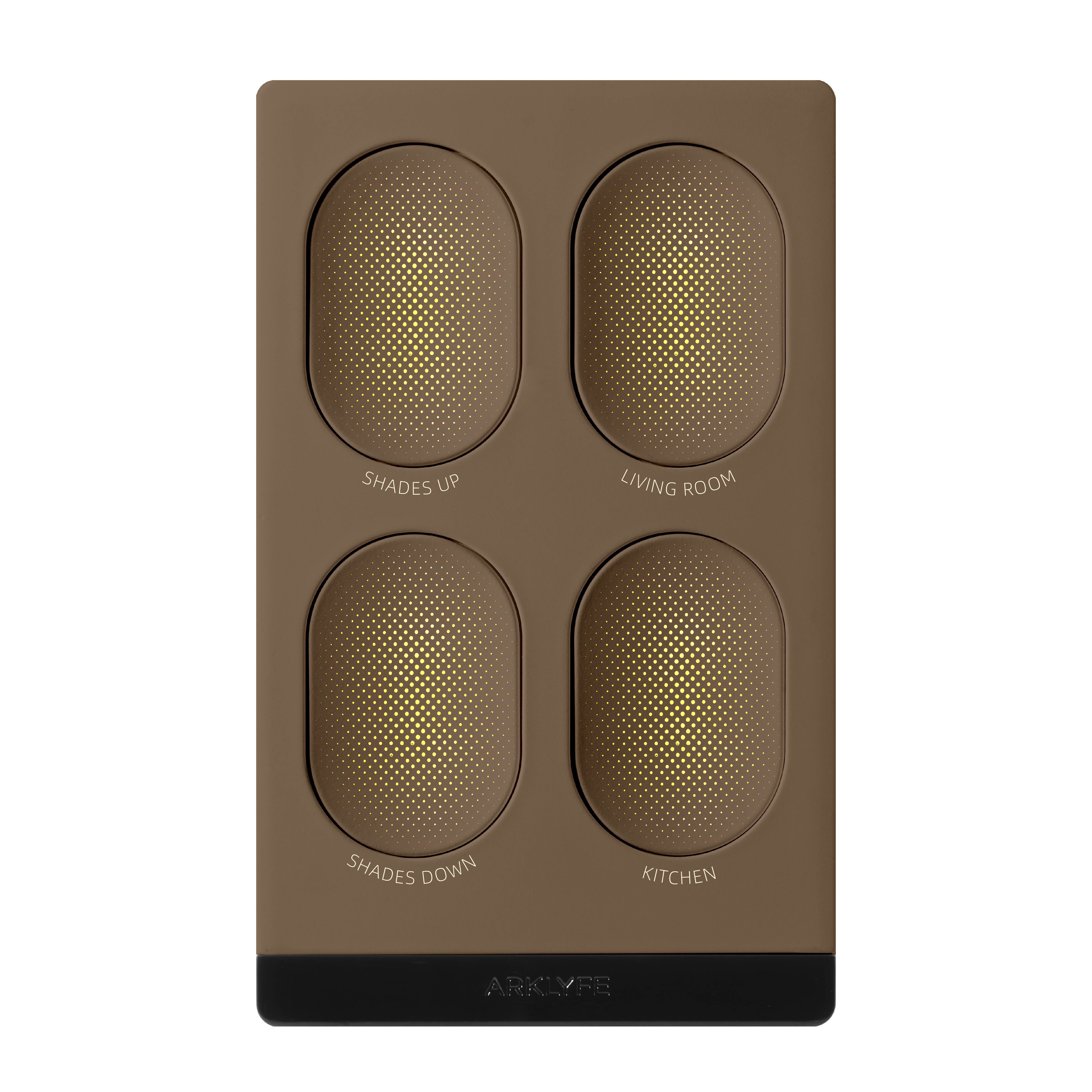 StellarTrack illuminated Matter over Thread smart switch — Amber Copper panel | Arklyfe Australia