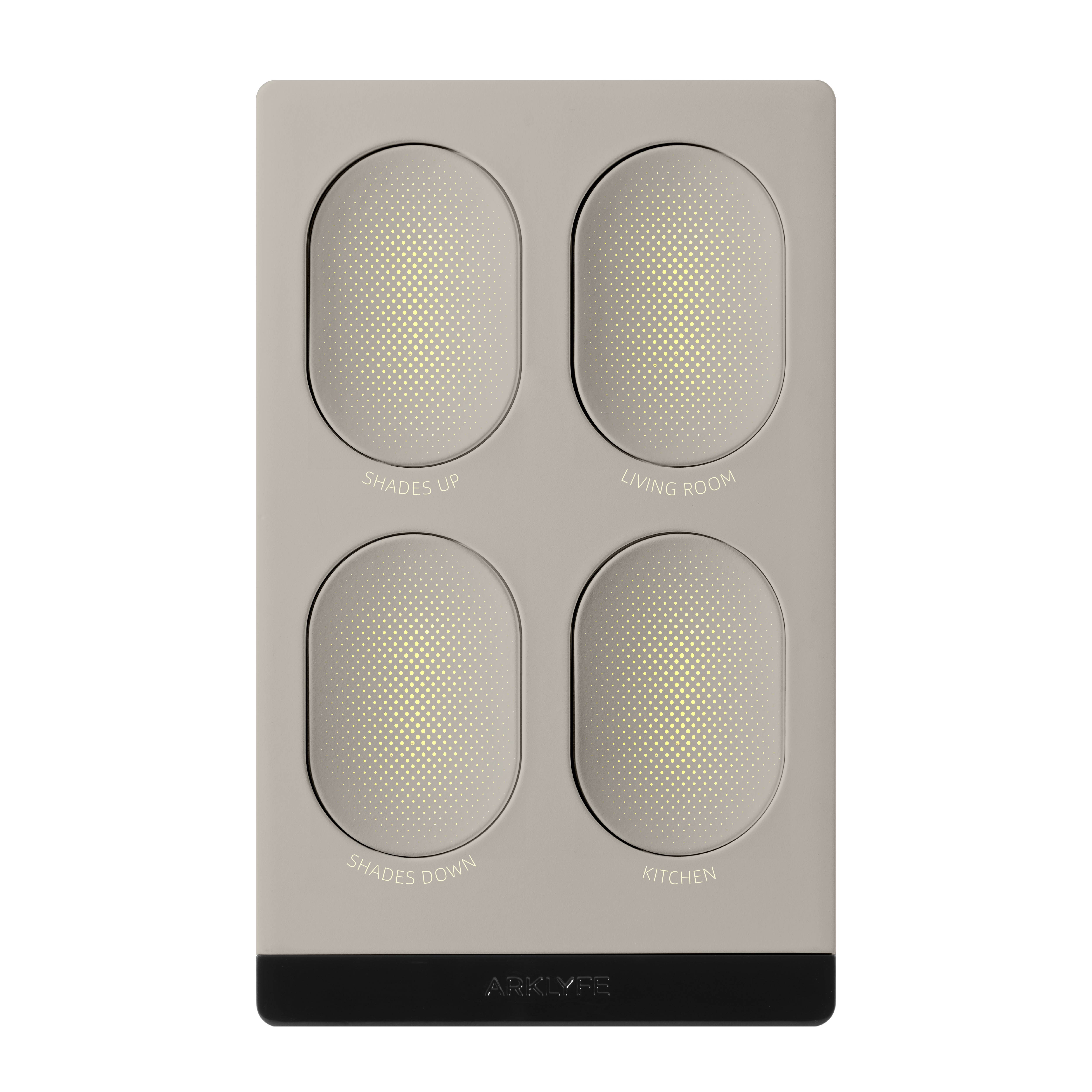 StellarTrack illuminated Matter over Thread smart switch — Warm Limestone panel | Arklyfe Australia