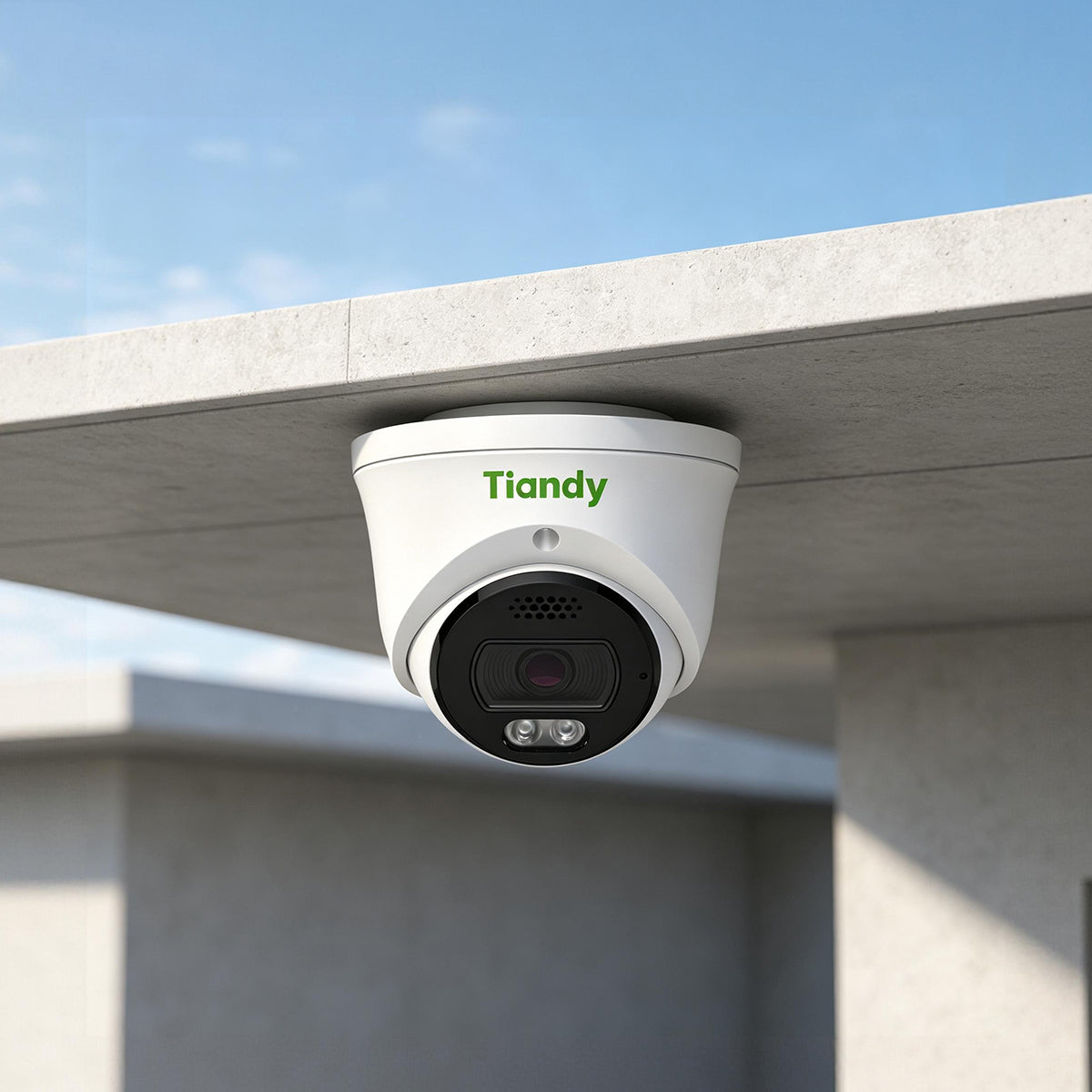 TC-C38XQ 8MP IR Turret Camera shown in a proposed installation setting
