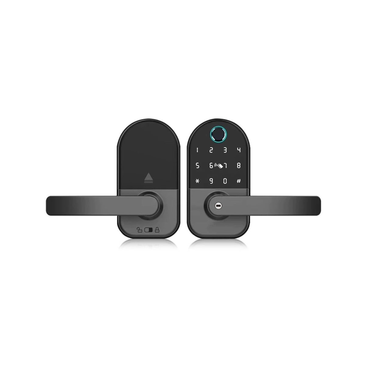 JINK Lock Air front and interior lever assemblies in black