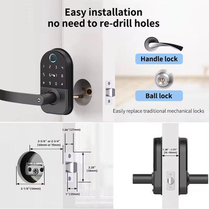 JINK Lock Air installation reference with embedded dimensions and supplier text
