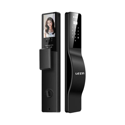 Arklyfe K11 smart lock front and interior assemblies in a black finish