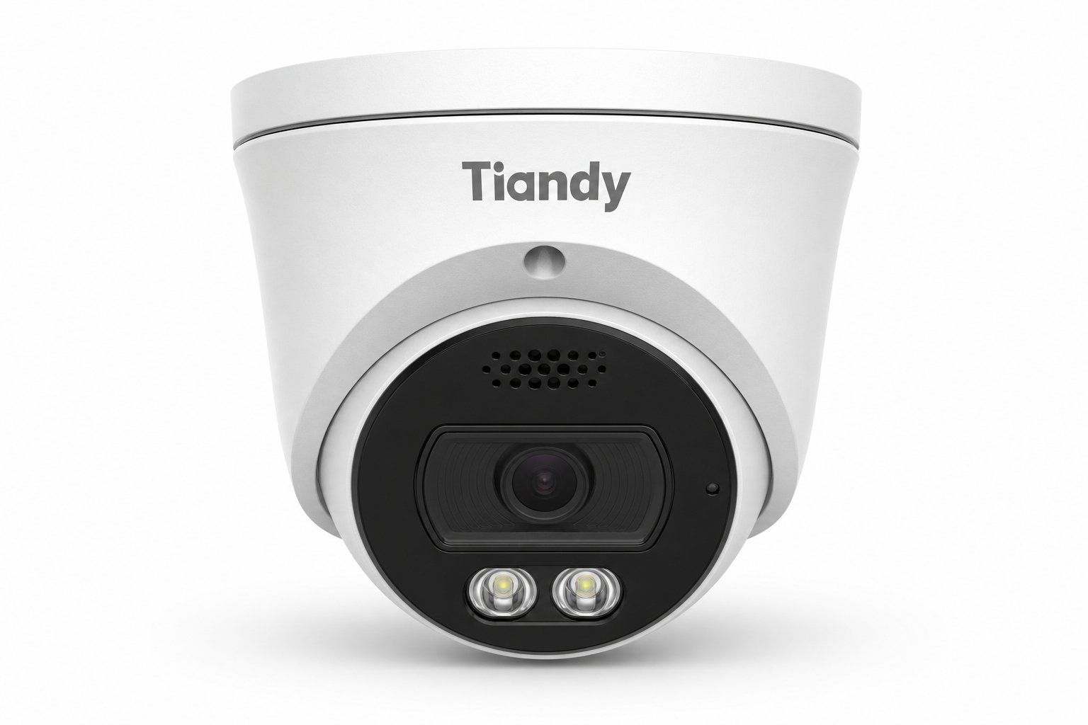 Arklyfe Starlight Guard Metal Conch 8MP — illustrative product render of the flagship white dome PoE security camera with visible 2-way audio speaker grille