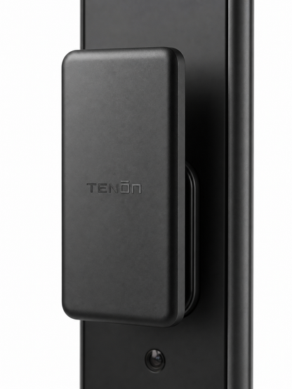 Arklyfe Smart Lock A5 – close-up of the protruding fingerprint module with TENŌN branding | Arklyfe Australia