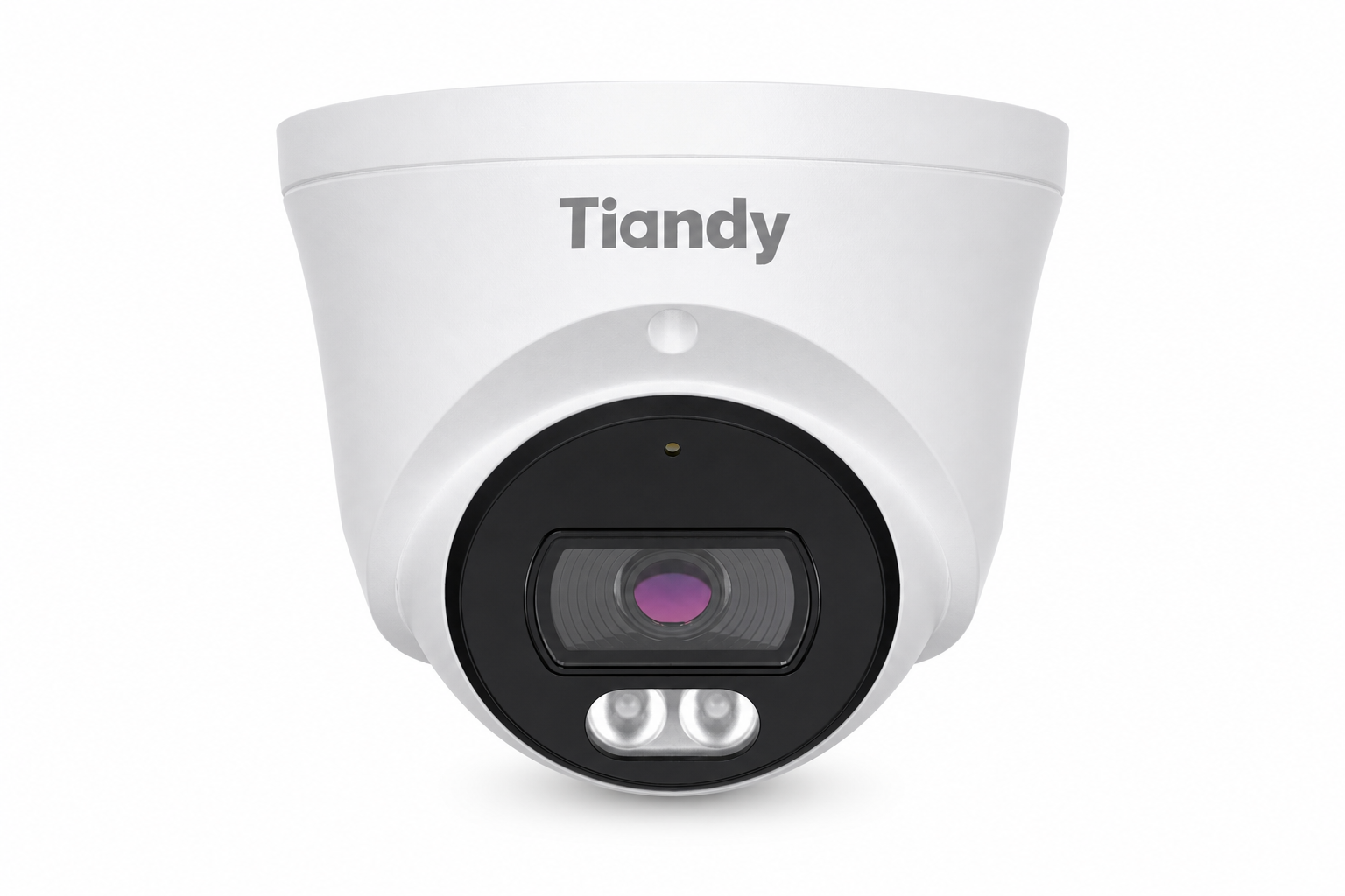 Arklyfe Starlight Guard Metal Conch 6MP — illustrative product render of the white dome PoE security camera with active-deterrent features