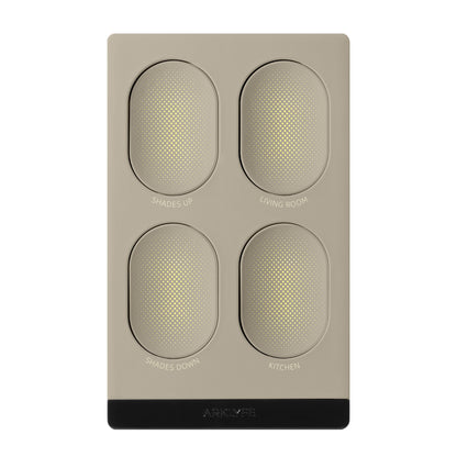 StellarTrack illuminated Matter over Thread smart switch — Misty Nickel panel | Arklyfe Australia