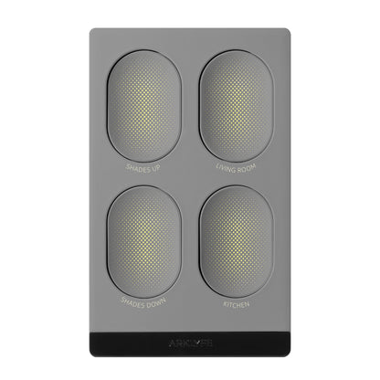 StellarTrack illuminated Matter over Thread smart switch — Moonlight Steel panel | Arklyfe Australia
