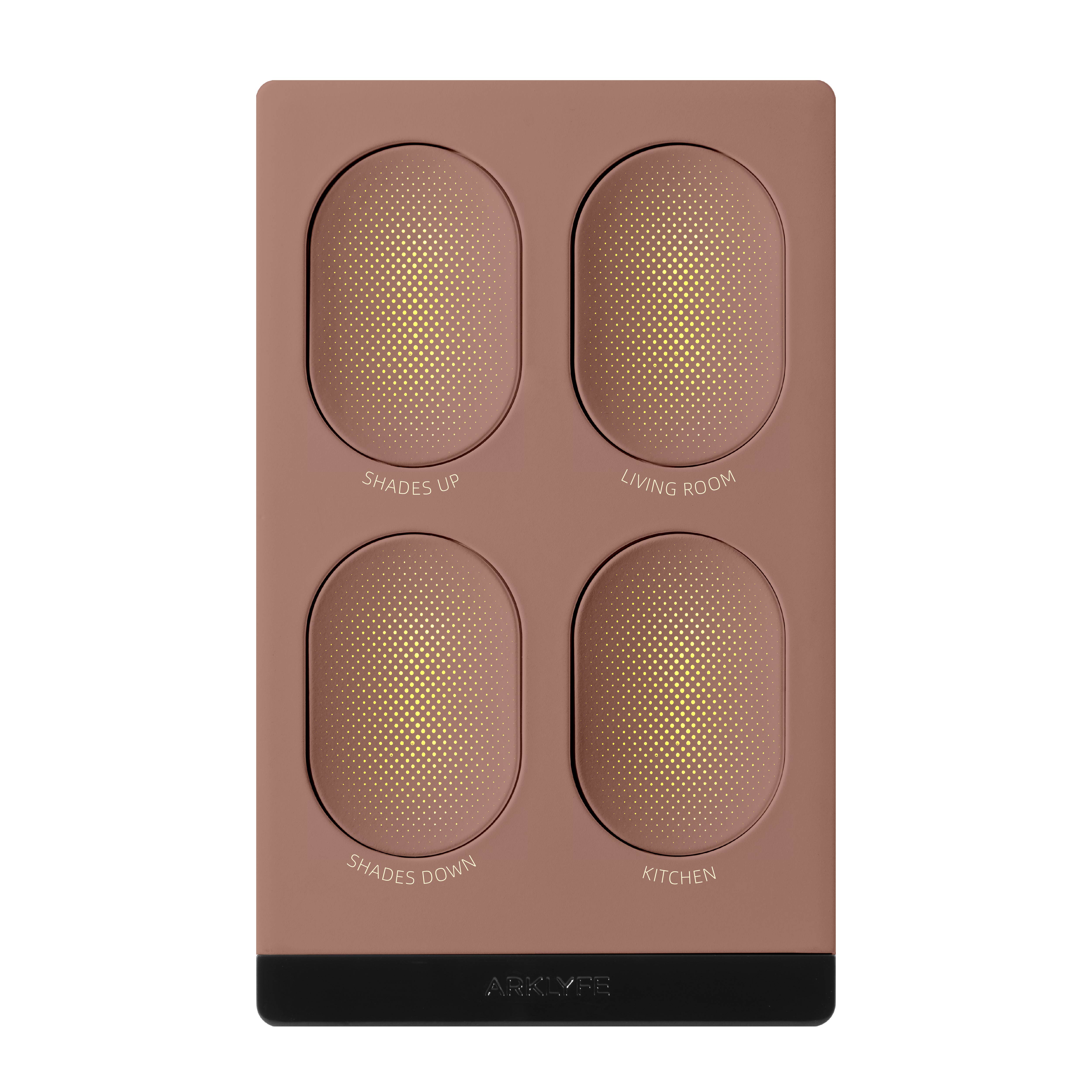 StellarTrack illuminated Matter over Thread smart switch — Rose Gold panel | Arklyfe Australia