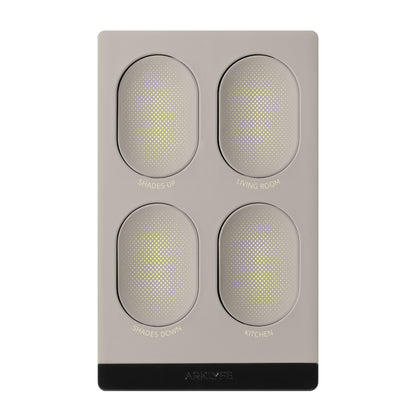 StellarTrack illuminated Matter over Thread smart switch — Warm Limestone panel | Arklyfe Australia