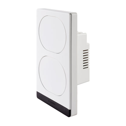 StellarTrack Matter Smart Switch with Built-in Light & Sensor (Thread) 2-Gang White — Side View | Arklyfe Australia
