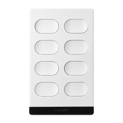 StellarTrack Matter Smart Switch with Built-in Light & Sensor (Thread) 8-Gang White Panel | Arklyfe Australia