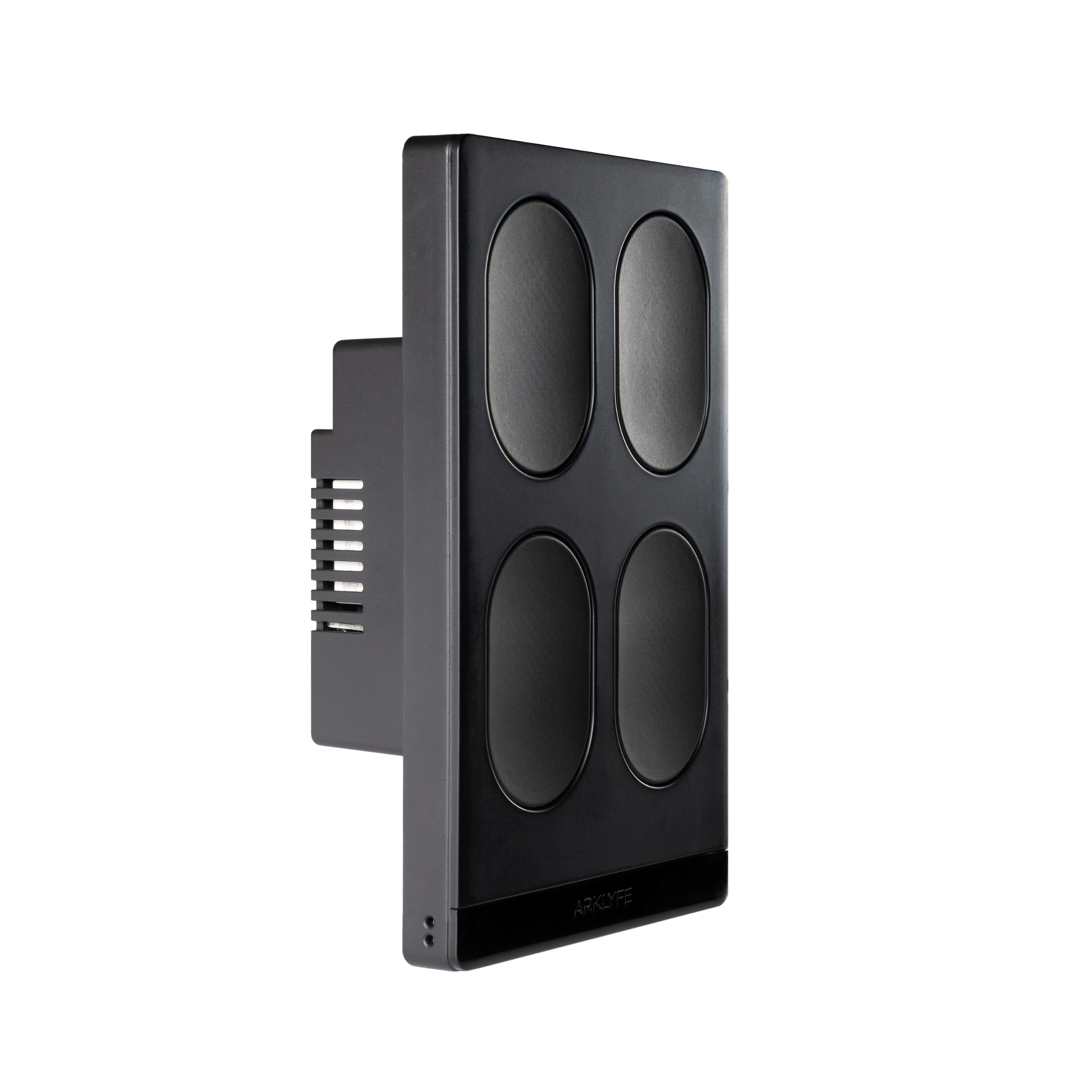 StellarTrack non-illuminated Matter over Thread smart switch — 4-button black | Arklyfe Australia