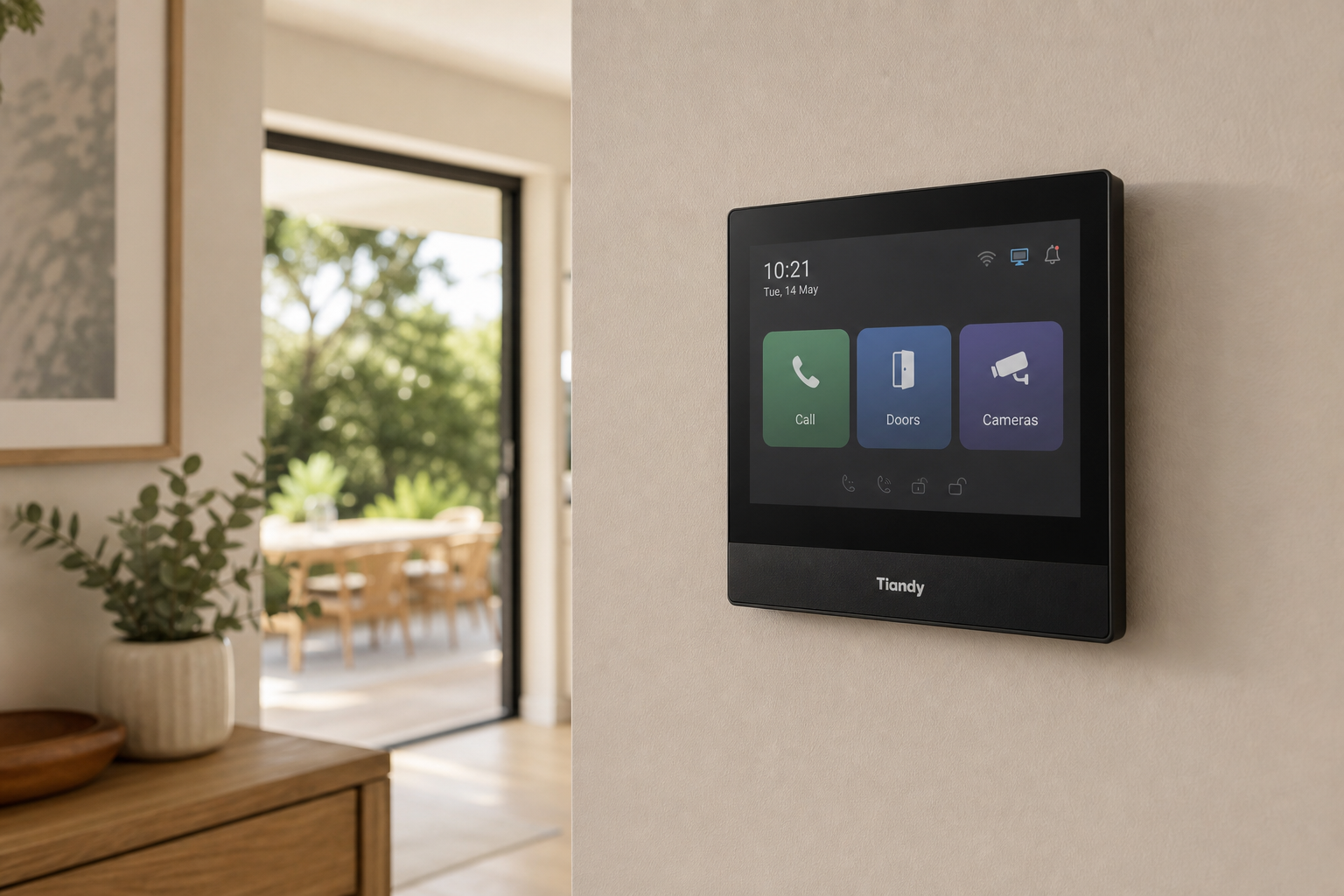 Arklyfe Video Door Intercom Kit – 7-inch touchscreen monitor wall-mounted inside a modern Australian home | Arklyfe Australia